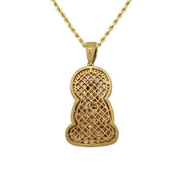 Diamond Buddha Pendant in 10k Yellow Gold 1.75 Ctw